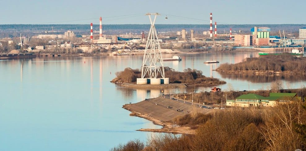 Канатная дорога через Волгу на Бор